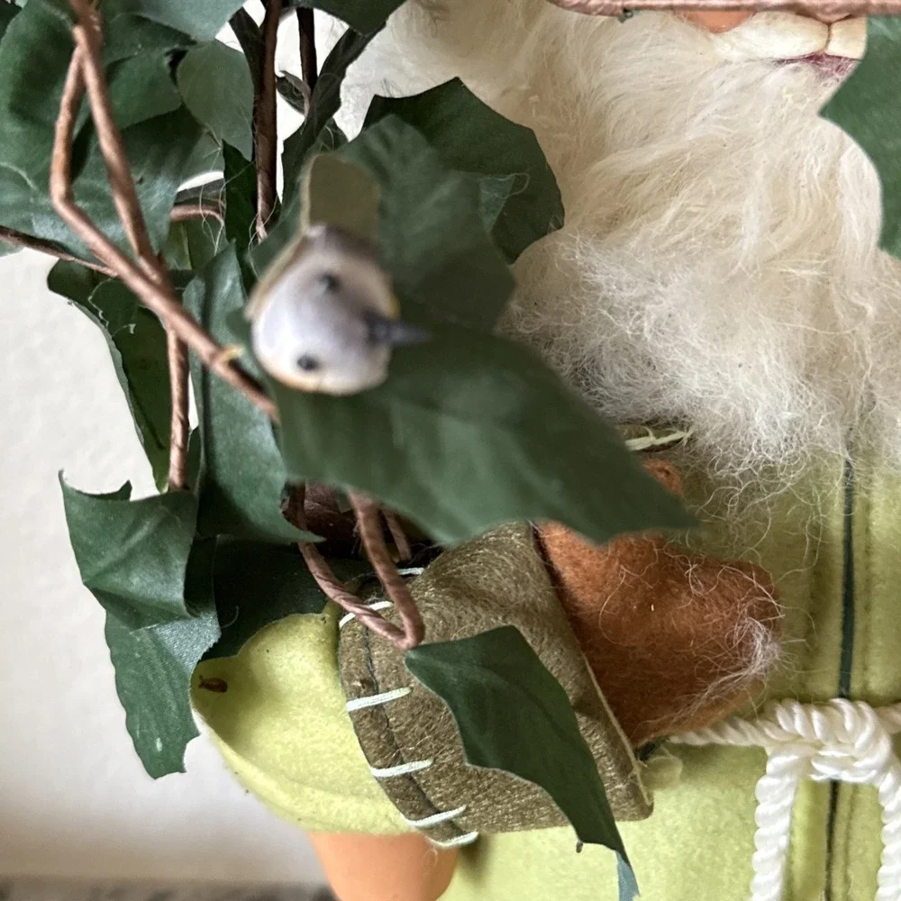 SANTA Christmas Figure Spring Time 21 INCHES TALL Bird Lover Bird Watcher Nature